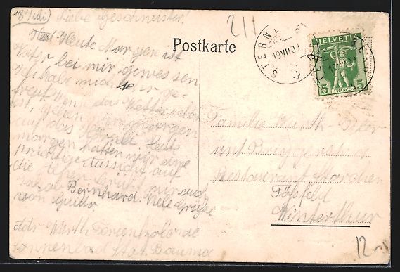 Cartoline postali: Sternenberg, Gesamtansicht aus der Vogel – Usato da Berlin venduto da bartko-reher 1