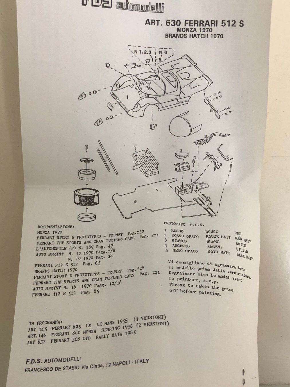 Ferrari Modellini d'auto: FDS-Kit Ferrari 1/43 – Nuovo (secondo la descrizione) da Muttenz venduto da Gucci2005 3