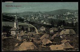 AK Oberburg, Totalansicht mit Burgdorf