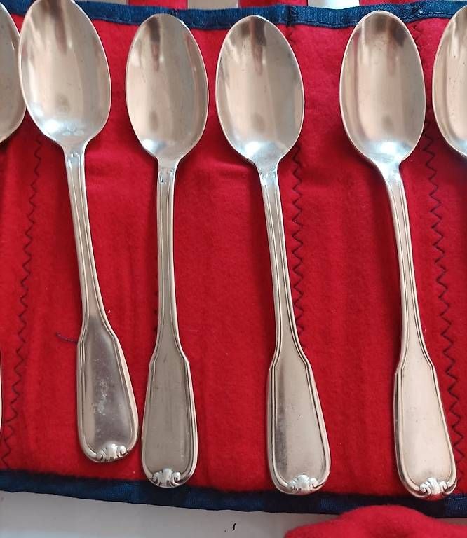 Set di posate: Set posate da 12  argento placcato 800 – Usato da Vairano venduto da gaz_kx65 2