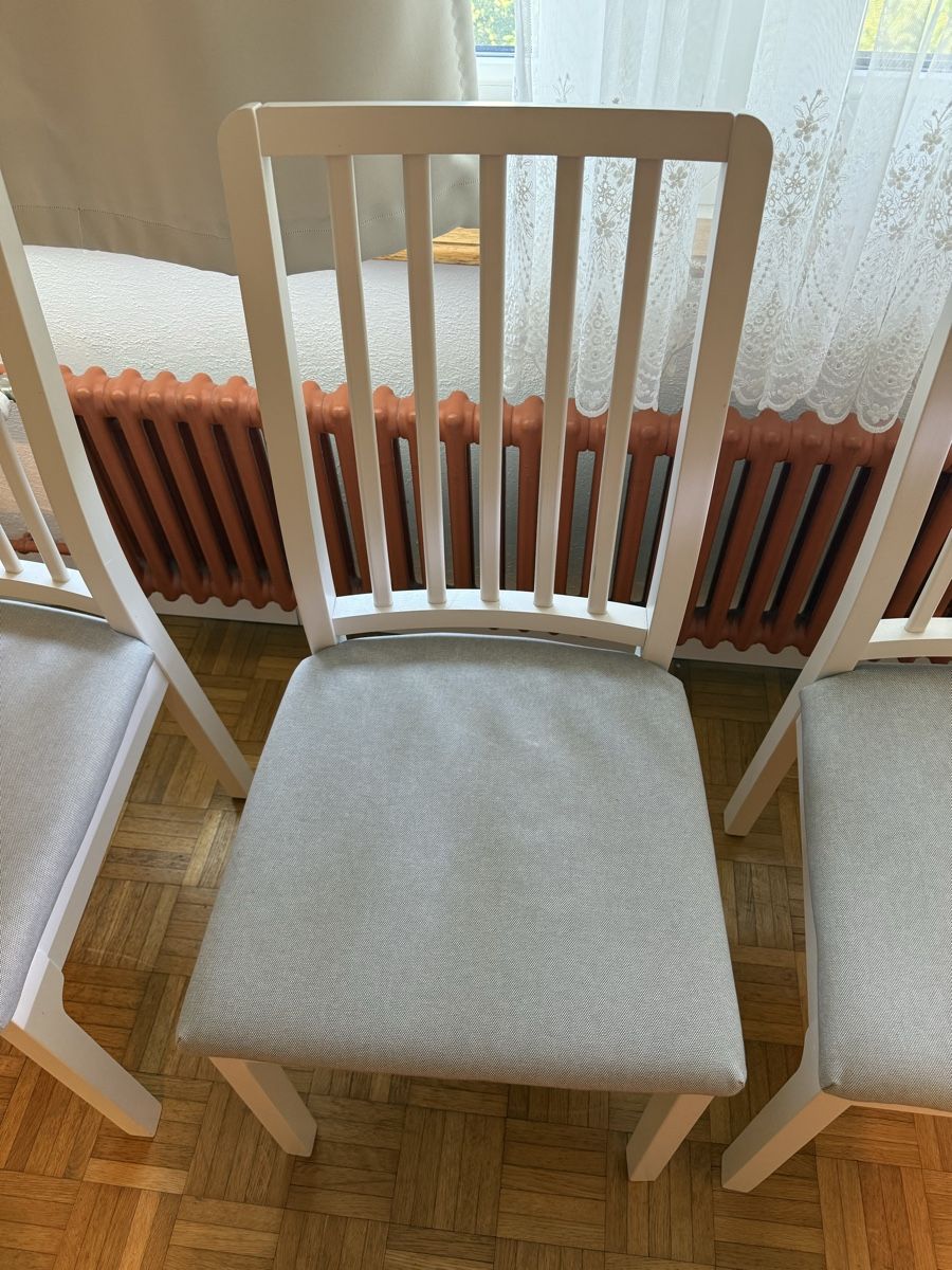Ikea Stühle: 4 Stühle weiss/grau mit Polster Sitzfläche – Gebraucht aus Luzern von Grawp 3