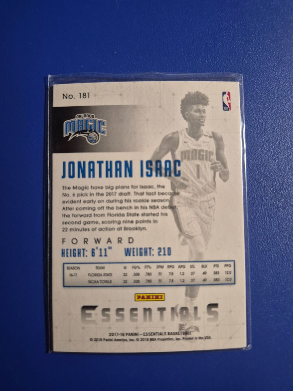 Panini Carte collezionabili: NBA Jonathan Isaac Orlando Magic – Usato da Treiten venduto da Sauber73 1