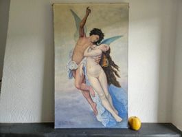 Perrenoud Monnier Neuchâtel  peinture sur toile ancienne