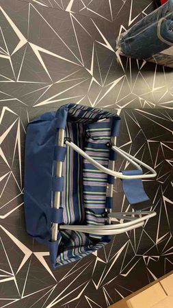 Klappstuhl Tasche blau gestreift
