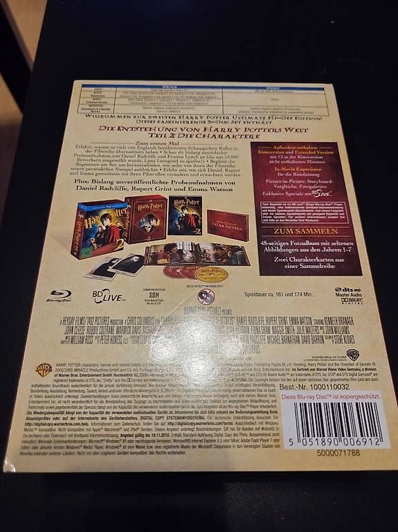 Tous les DVDs: Harry Potter - Kammer des Schreckens - Ultimate Edition BD – D'occasion à Vilters par oOLinkOo 1