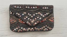 Clutch silber/Perlen