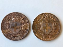 Münze 1 Rappen 1929 1934