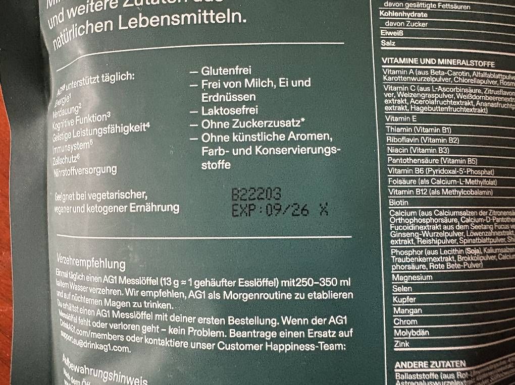 Lebensmittel & Spezialitäten: AG1 (2 Monatspackungen) – Neu und originalverpackt aus Zürich von bamby19 2