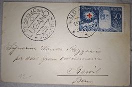 Damenbriefchen Lugano - Bern 1928