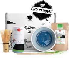 Bio Matcha Tee Set 30 g Schale Bambusbesen Löffel Neu