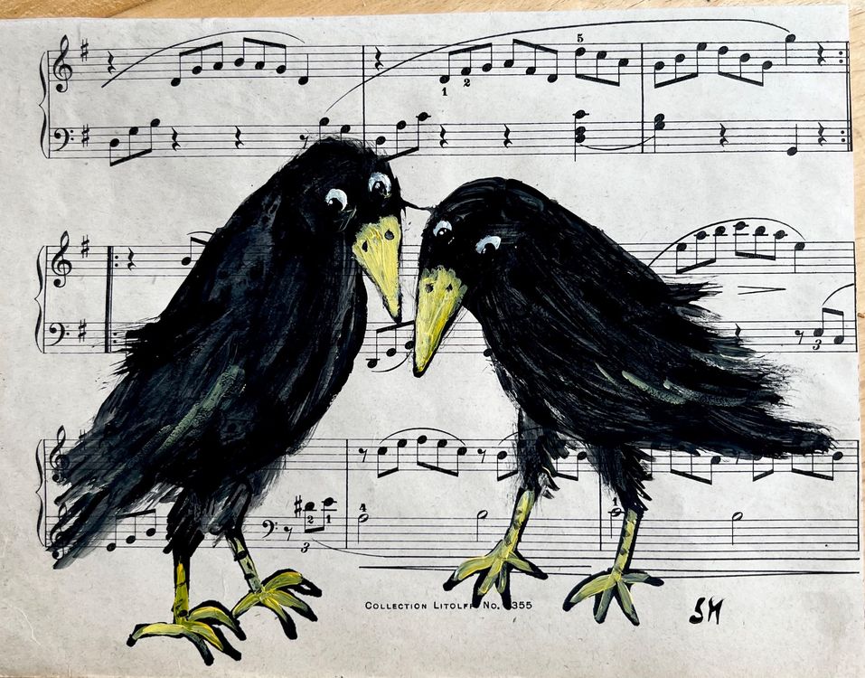 Best friends / Raben / Krähen / art brut / CH Kunst (Gebraucht) in ...