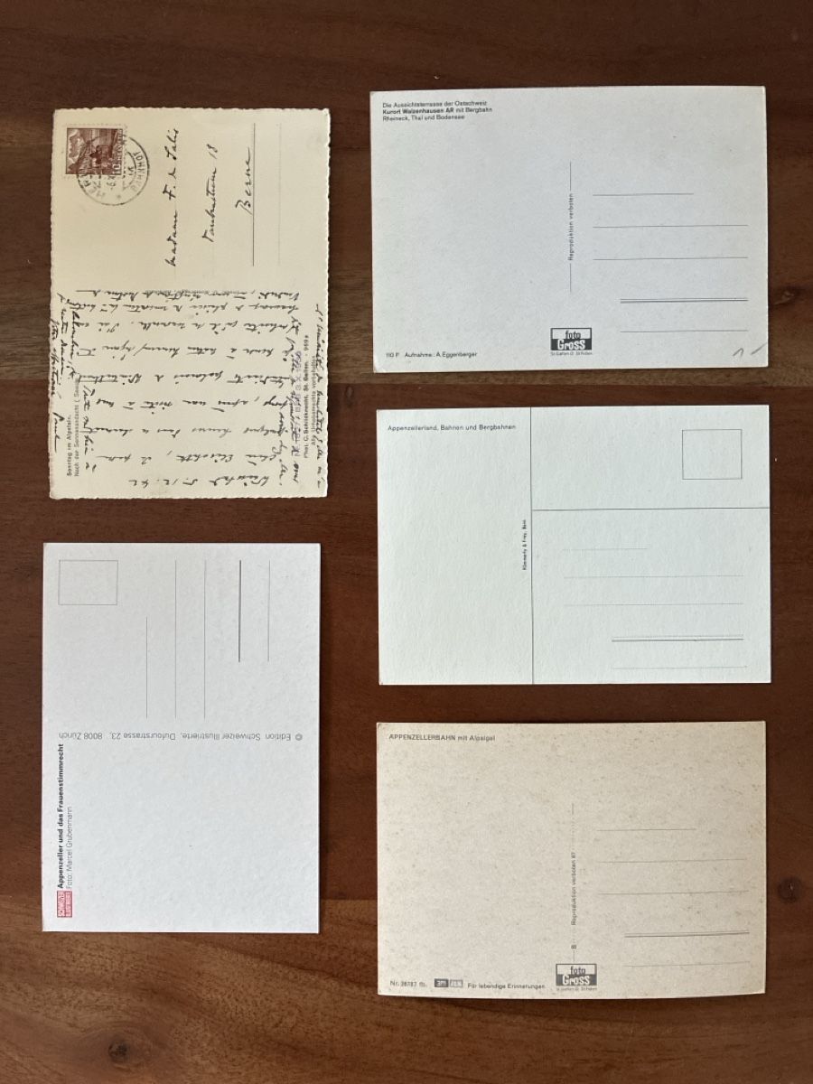 Cartoline postali: 10 Ansichtskarten Schweiz diverse vom Appenzell – Usato da Oftringen venduto da Cla.vD.74 5