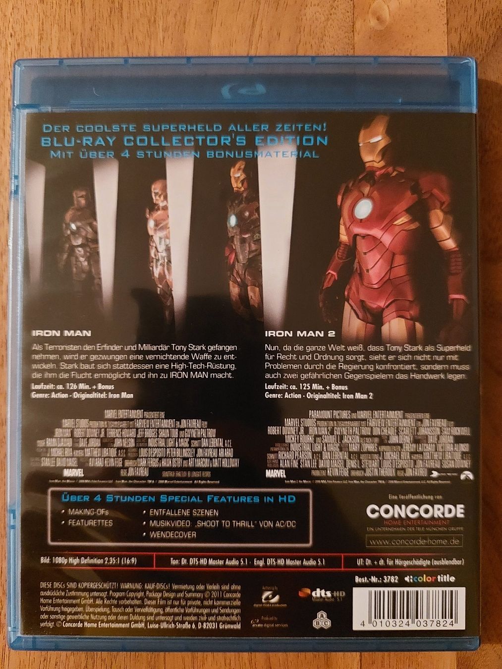 Tutti i DVDs: Blu Ray - Iron Man 1 & 2 – Usato da Rheinfelden venduto da FilmAuktion 1