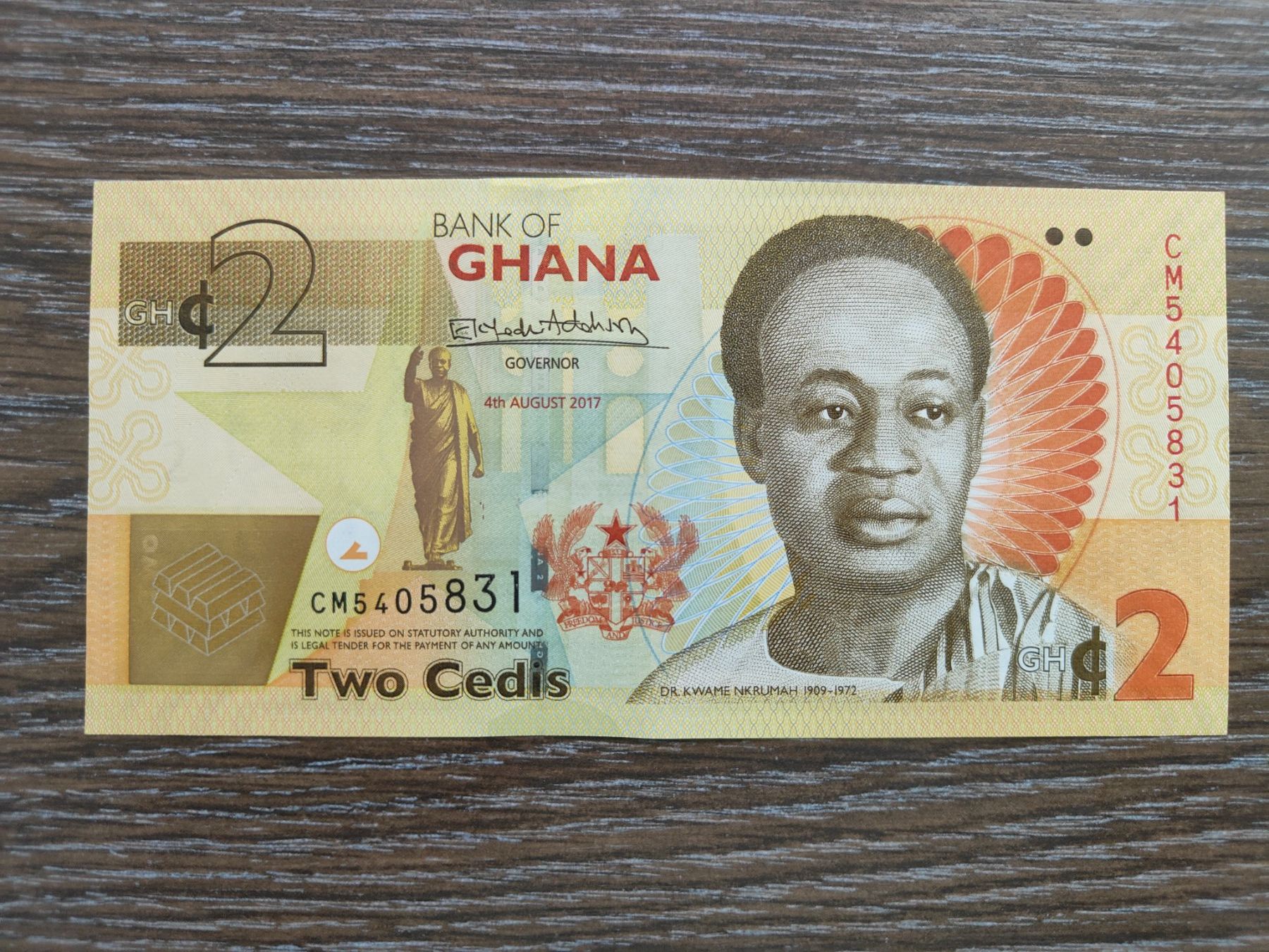 Banknoten: Ghana 2 Cedis 2017 !!!!!!! – Neu (gemäss Beschreibung) aus Flaach von Lonzo99