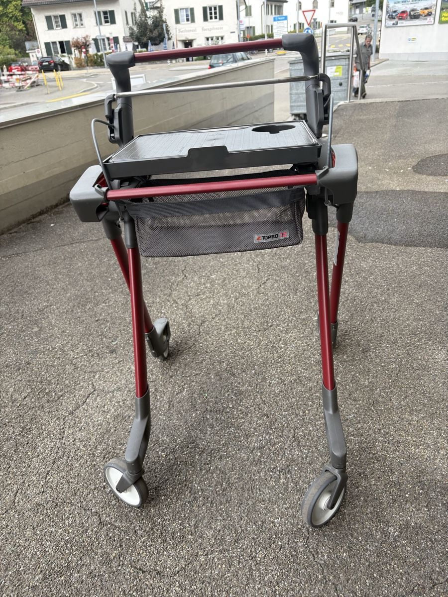 Ausili per la deambulazione: Rollator Topro mit Tablett und Korb gebraucht – Usato da Uster venduto da upanddown23