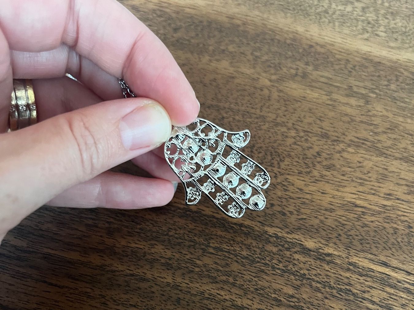 Ciondoli: Hamsa Kette mit Chakra Steinen – Nuovo e nell'imballaggio originale da Gams venduto da Mariawicca 6