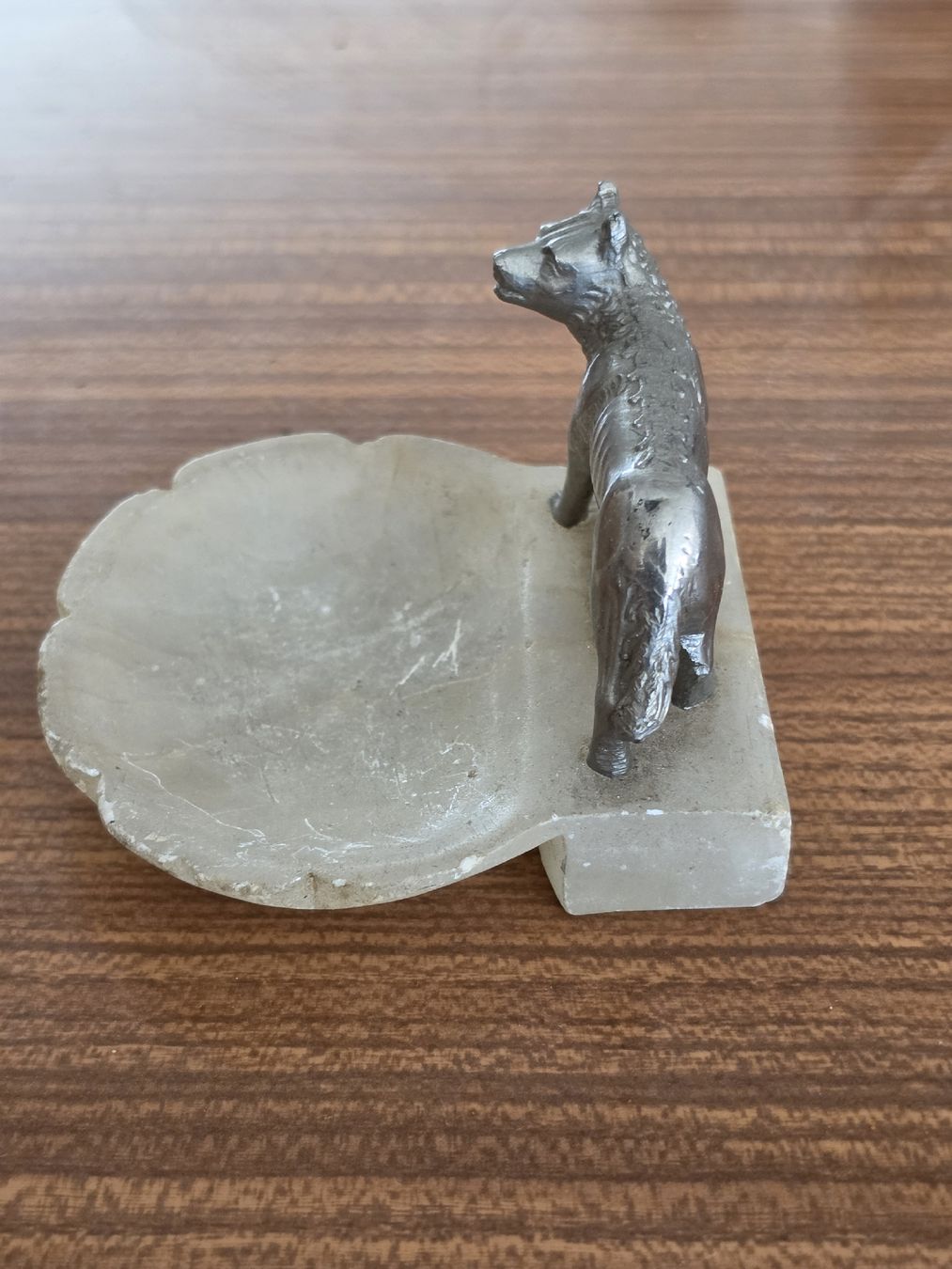 Portacenere: Aschenbecher mit Wolf und Romulus und Remus Figur – Usato da Mettlen venduto da elios0888 2