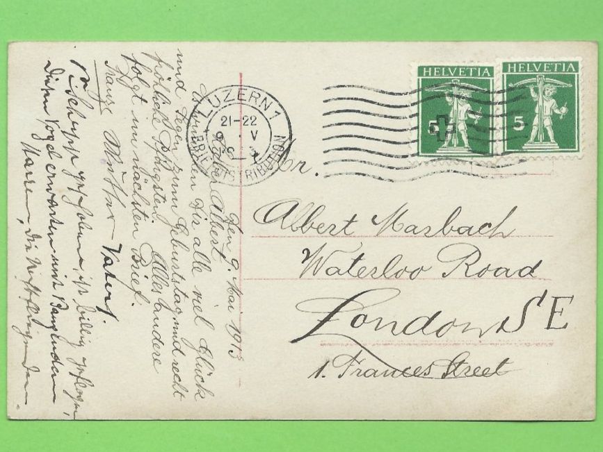 Cartoline postali: Antike Postkarte "Fröhliche Pfingsten" – Usato da Zürich venduto da t24_de 1