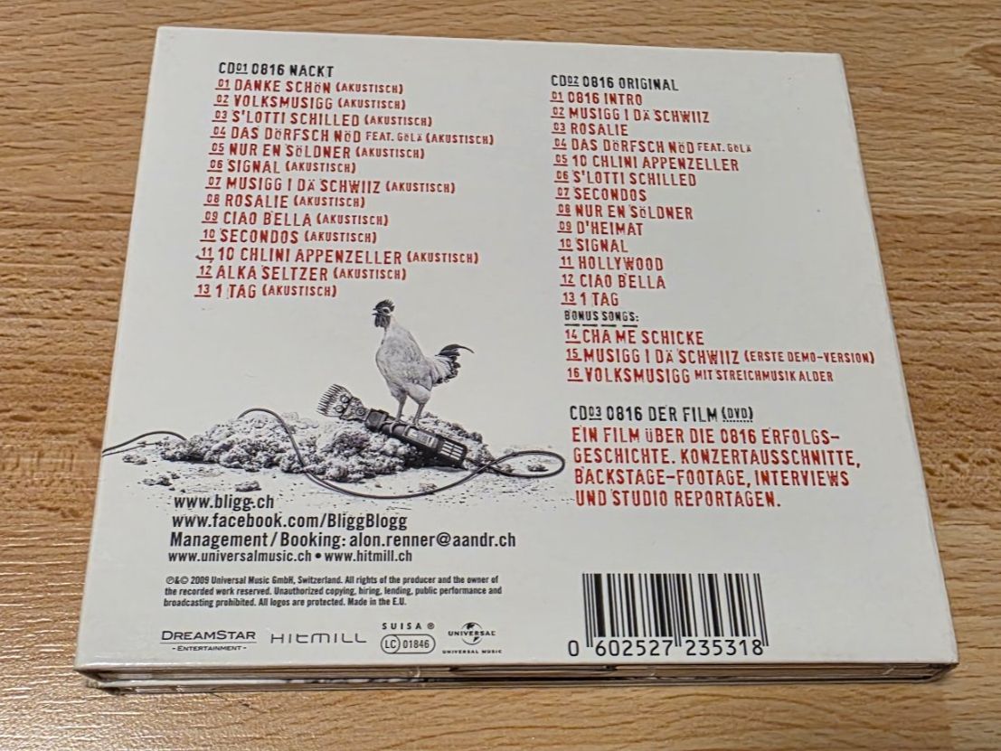 CD: Bligg - 0816 Nackt - Limited Edition CD/DVD – Usato da Niederbipp venduto da Tamara15101995 2
