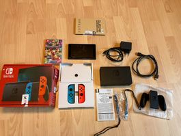 Switch konsole + Mario kart 8 mit Streckenpass