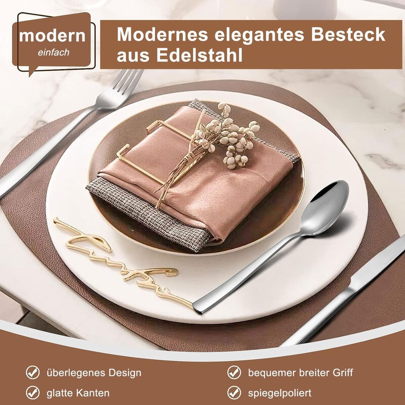 Set di posate: 36 teiliges Edelstahl Besteckset – Nuovo e nell'imballaggio originale da Nuglar venduto da SaleRitter 6