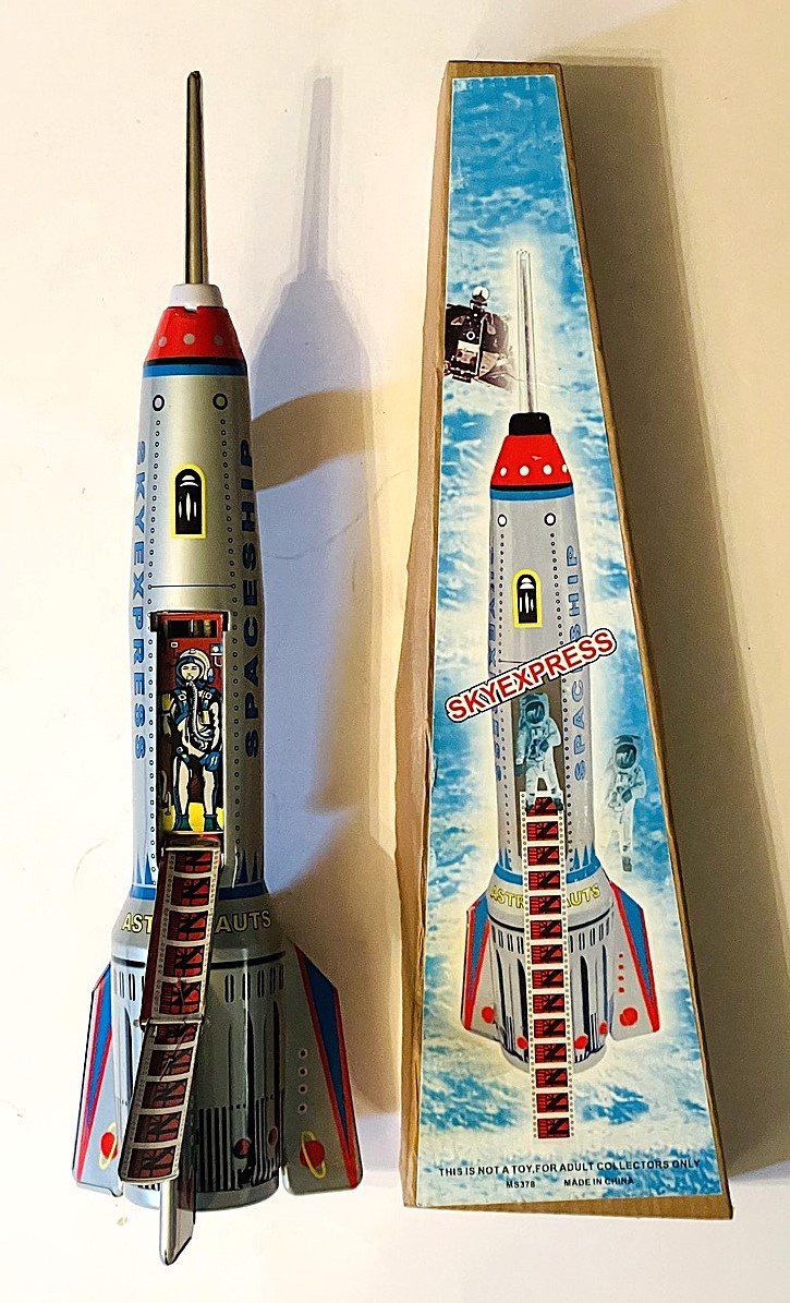 Spielzeuge: Blechspielzeug Rakete Sky Express Space Ship – Gebraucht aus Duggingen von nad_6yzh 1