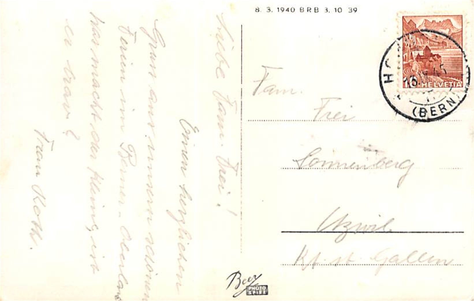 Cartoline postali: Hondrich mit Blümlisalp – Usato da Ottikon b.Kemptth. venduto da Neptun1974 1