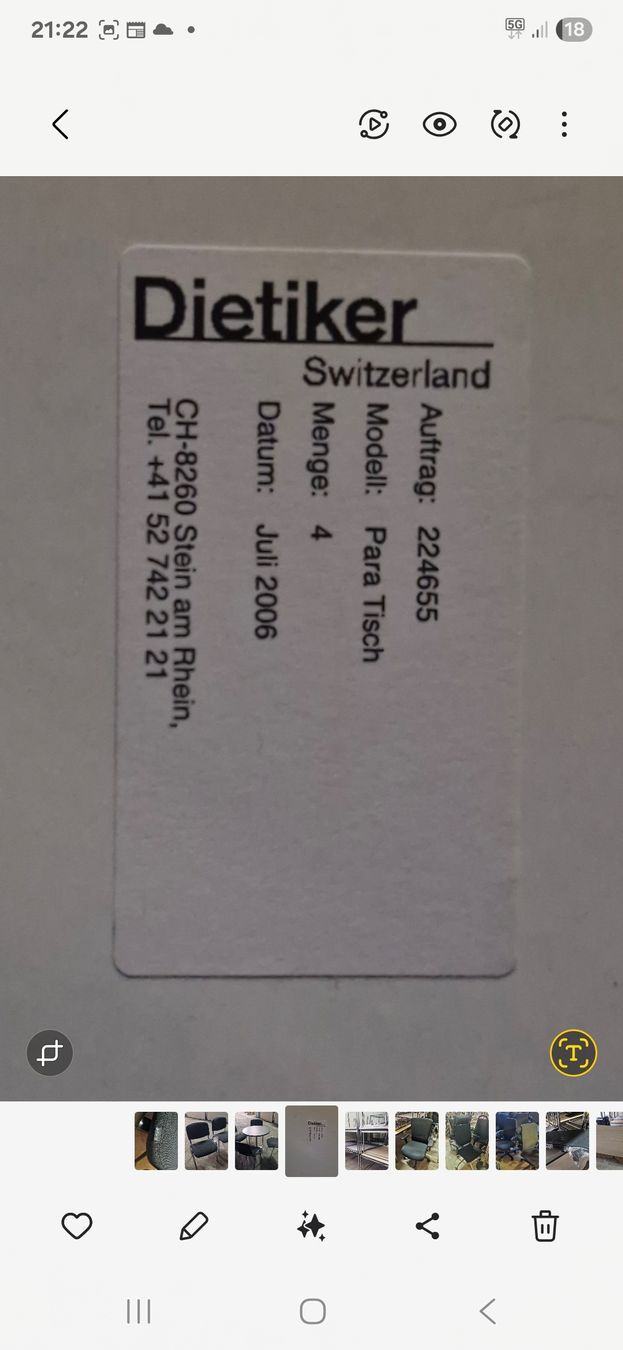 Dietiker Tables: 1x Dietiker Besprechungstisch – D'occasion à Zürich par Aisha8 1