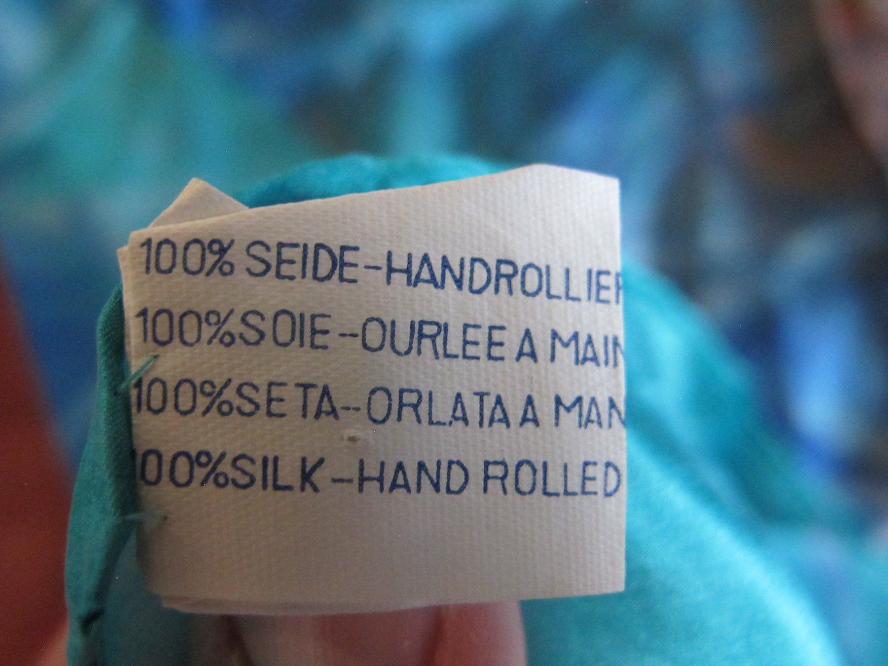 Foulards, Tücher & Schals: 100% Seide Tuch Handrolliert – Neu (gemäss Beschreibung) aus Löhningen von Chimae67 3