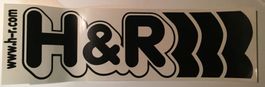 H&R.com Federn Sticker Aufkleber 32x9.5cm schwarz
