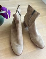 Bottines Paul Green suède beige fermeture éclair femme T39 