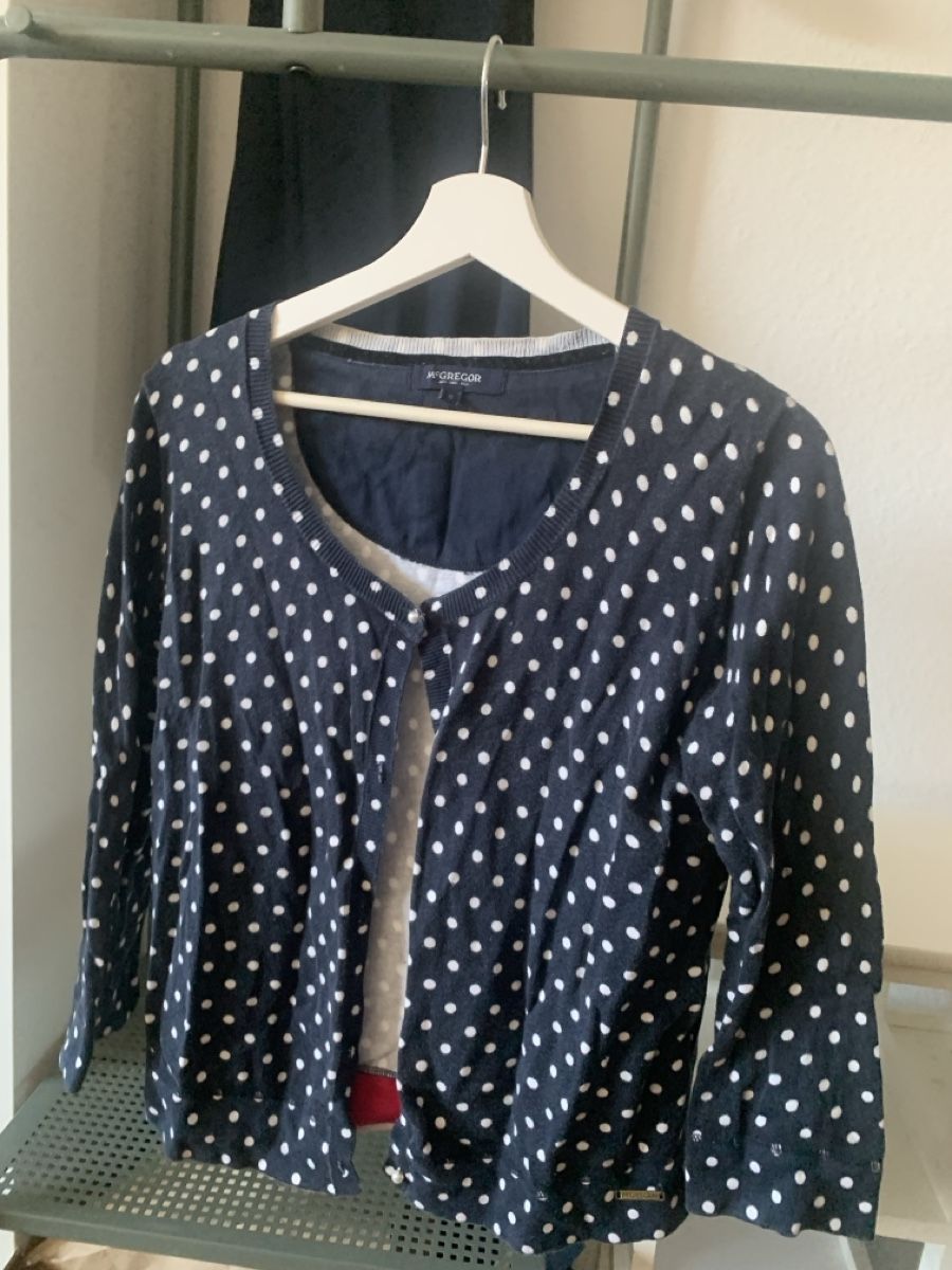 Jacken: McGregor Strickjacke Dunkelblau mit Pünktchen, Gr. S – Gebraucht aus Basel von ari_xy65