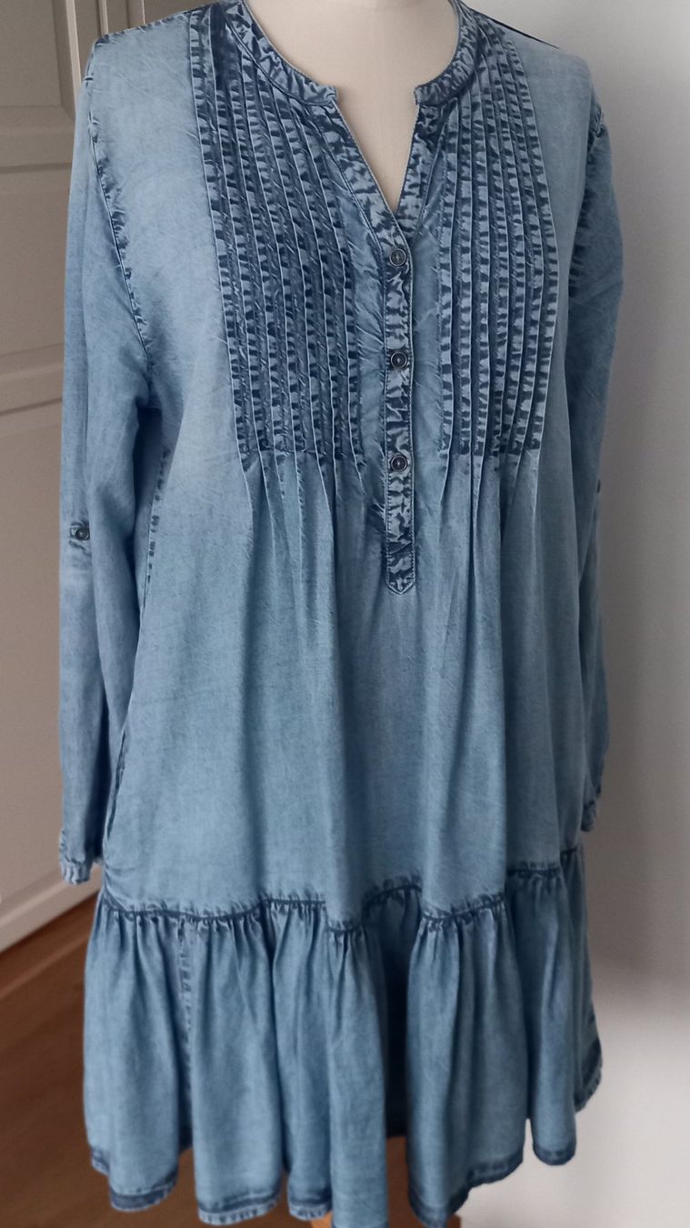 Kleider: Atelier Marée Maree Kleid Tunika Jeanskleid Boho – Gebraucht aus Nottwil von