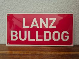 Emailschild Lanz Bulldog Traktor Service Logo Emaille Schild