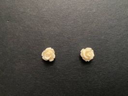 Ohrstecker Rose hellgelb