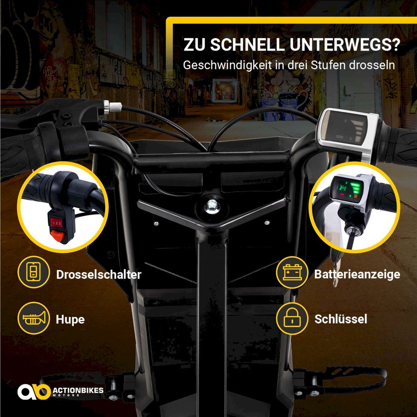 Véhicules pour enfants: Elektro-Drift-Trike Schwarz – Neuf avec emballage d'origine à Bottighofen par zaap 4
