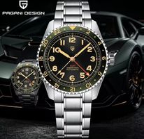 Pagani Design GMT Automatic Uhr Herrenuhr Neu Unbenutzt
