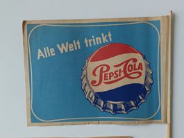 Alte Werbung / Pepsi Cola - Papier Fähnchen ca. 1950