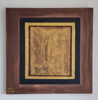 Magnifique tableau dans les ton doré avec de la feuille d'or
