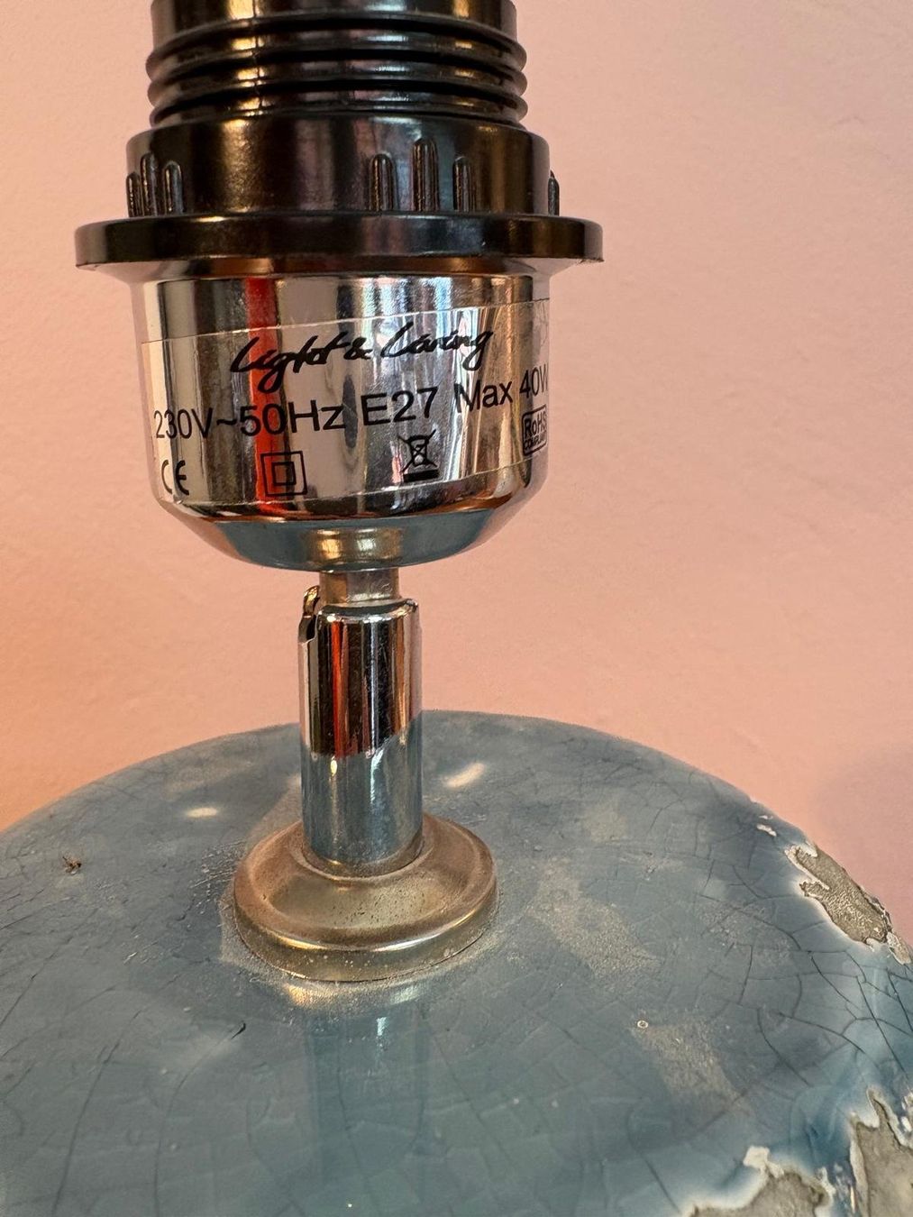 Lampade: Keramik Tischleuchte  hellblau – Usato da Zürich venduto da timeless.tones 2