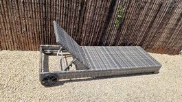Tectake Ratan Liegestuhl / Sonnenliege  (wie neu)