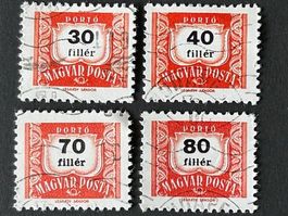 1946 Ungarn 4 Nachportomarken MAGYAR POSTA Mi. Nr.:117 - 121