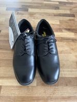 Rutschhemmender schwarzer Lederschuh für Herren für die Arbe