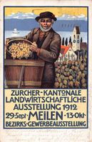 Gruss von der LANDWITSCHAFTSAUSSTELLUNG 1902, MEILEN 1912