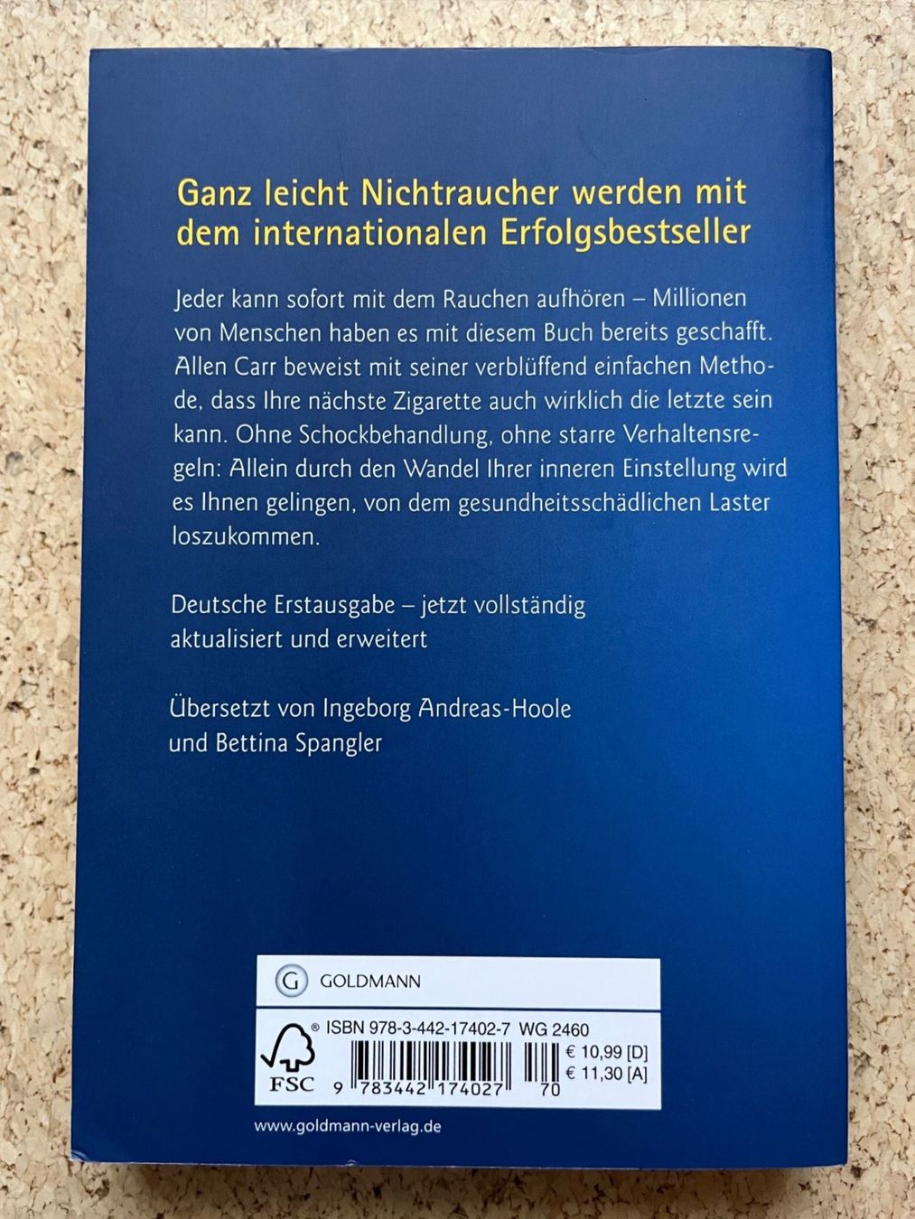 Libri: Taschenbuch "Endlich Nichtraucher!", Allen Carr – Usato da Grosswangen venduto da Vita500 1