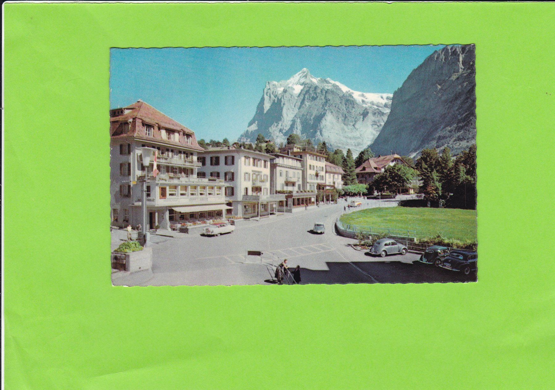 Ansichtskarten: Grindelwald-Strassenpartie-Oldtimer – Gebraucht aus St. Peterzell von neckertal