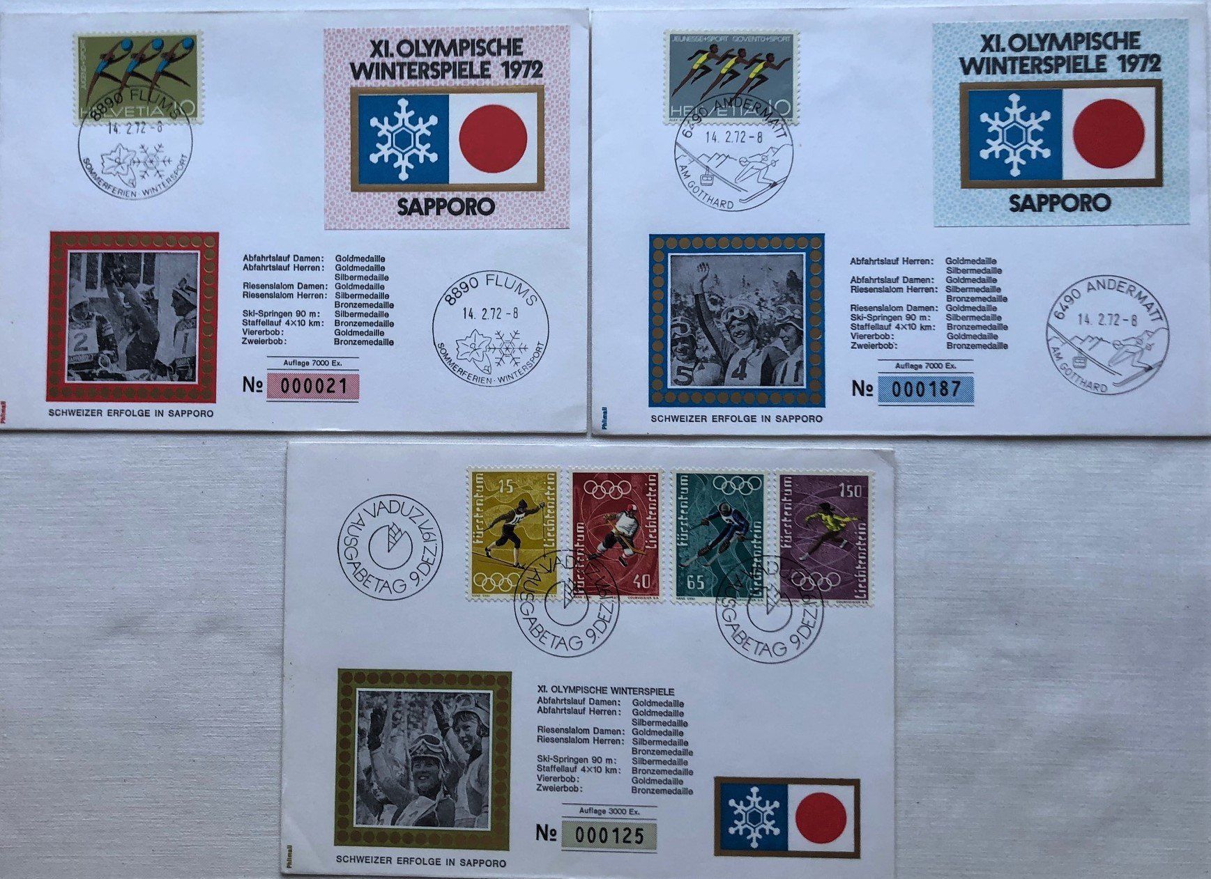 Tutti i francobolli: Briefmarken Olympiade Sapporo 1972 FDC Liechtenstein – Usato da Neuhausen venduto da manida2013