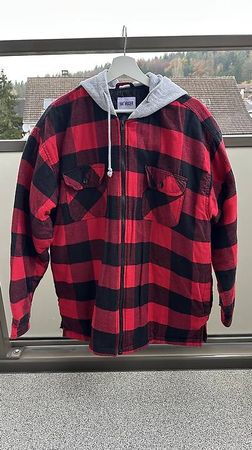 Holzfällerjacke mit Kapuze Grösse M