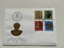 Schweiz Briefmarke Bundesfeier 1972, Ersttagsbrief Top!
