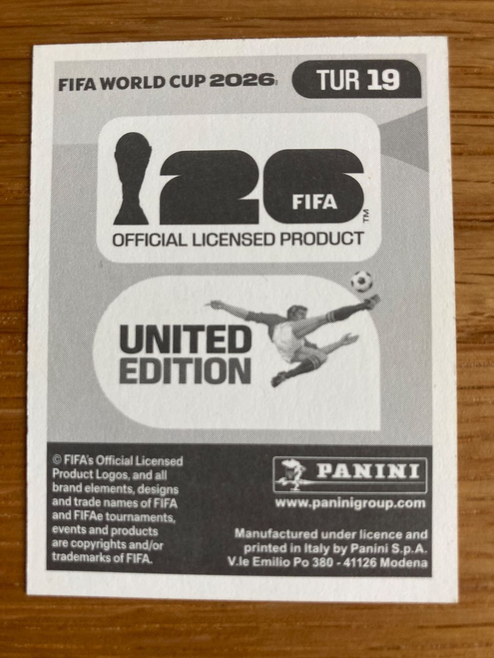 Panini Carte collezionabili: WM Sticker TUR 19 – Nuovo (secondo la descrizione) da Winterthur venduto da Whitefish 1